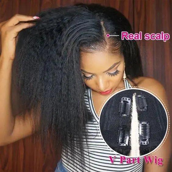 10A Kinky Curly Thin Part wig