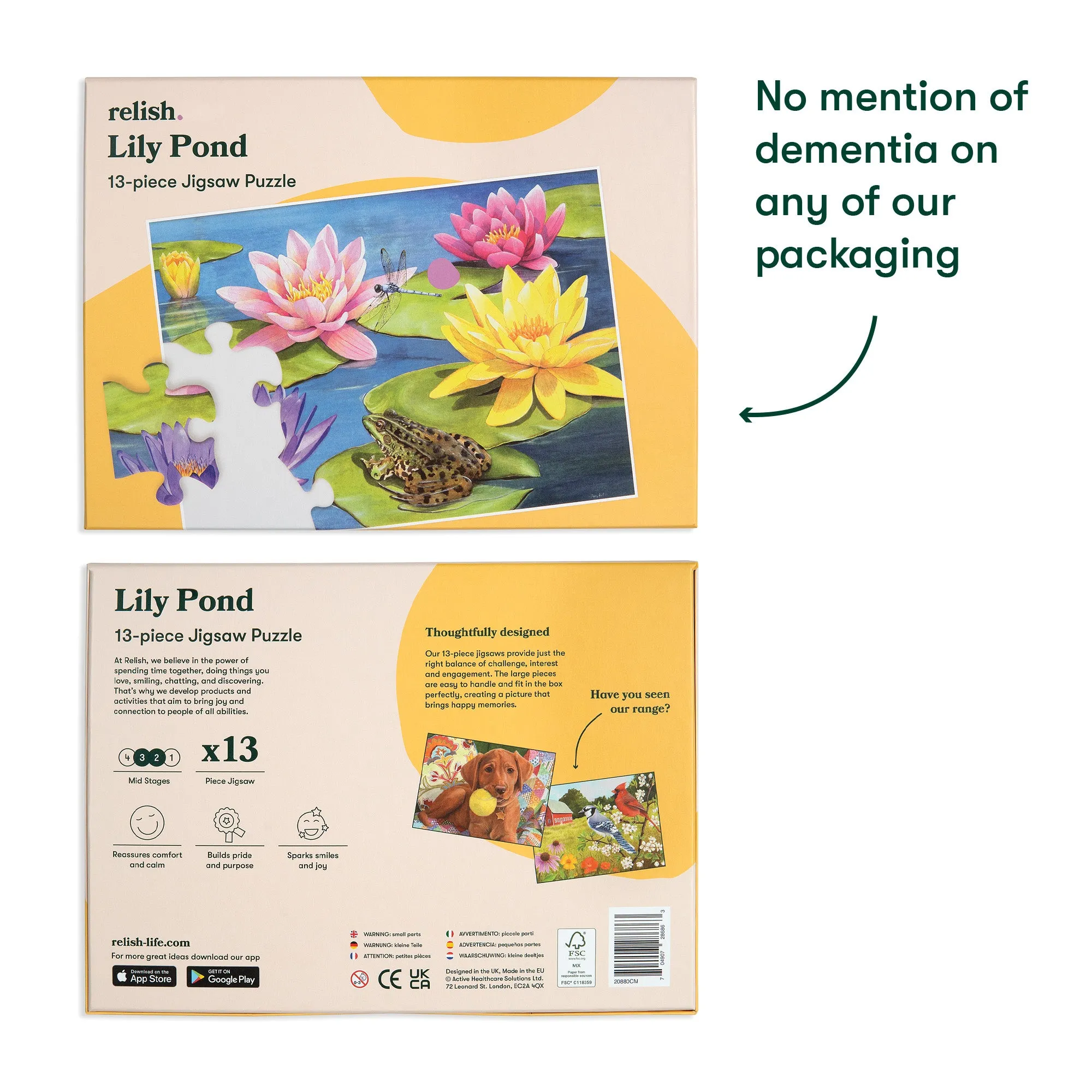 13 Piece Jigsaw Puzzle - Lily Pond - VAT Free