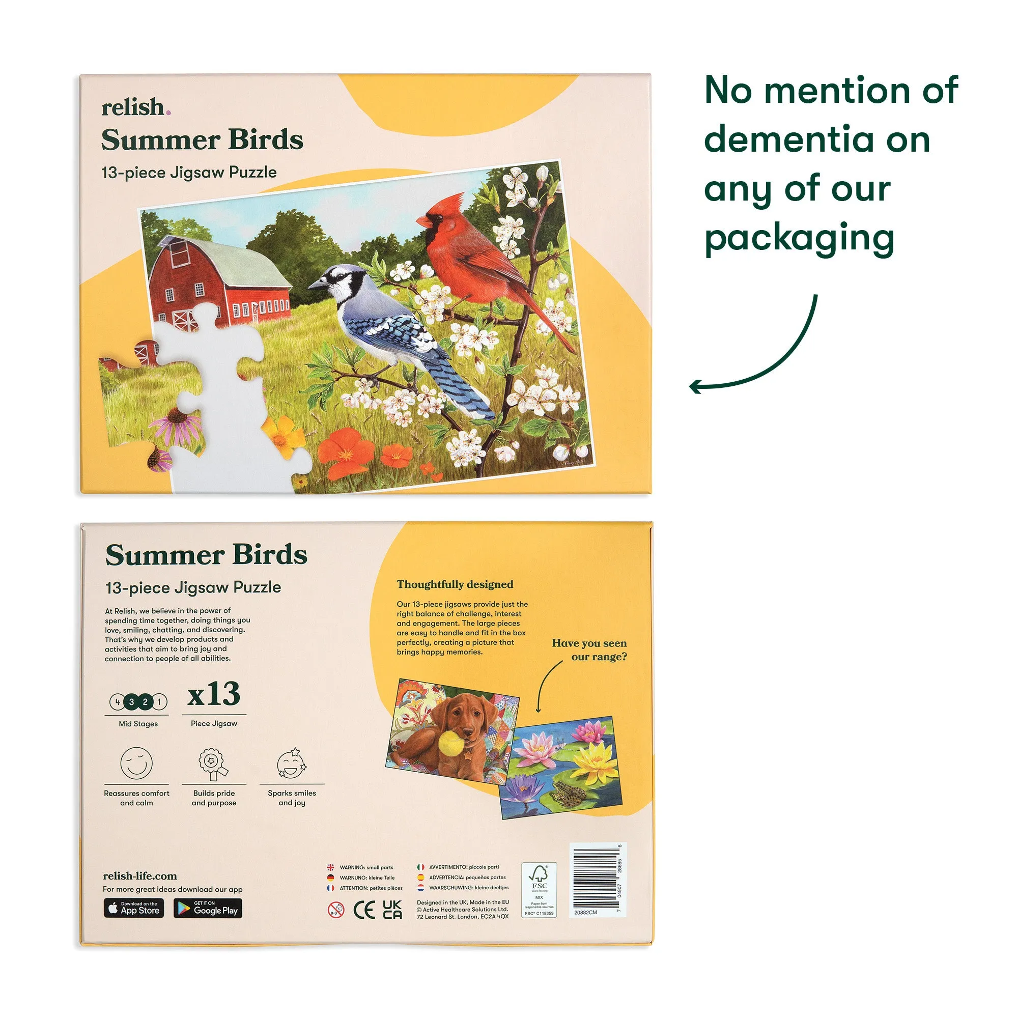 13 Piece Jigsaw Puzzle - Summer birds - VAT Free