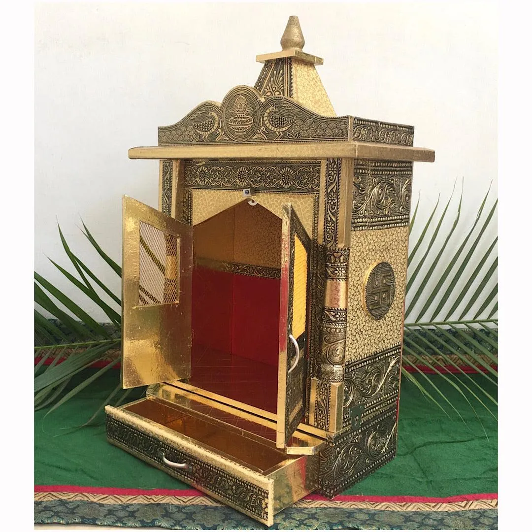 17 Inches Wooden Temple (Mandir)