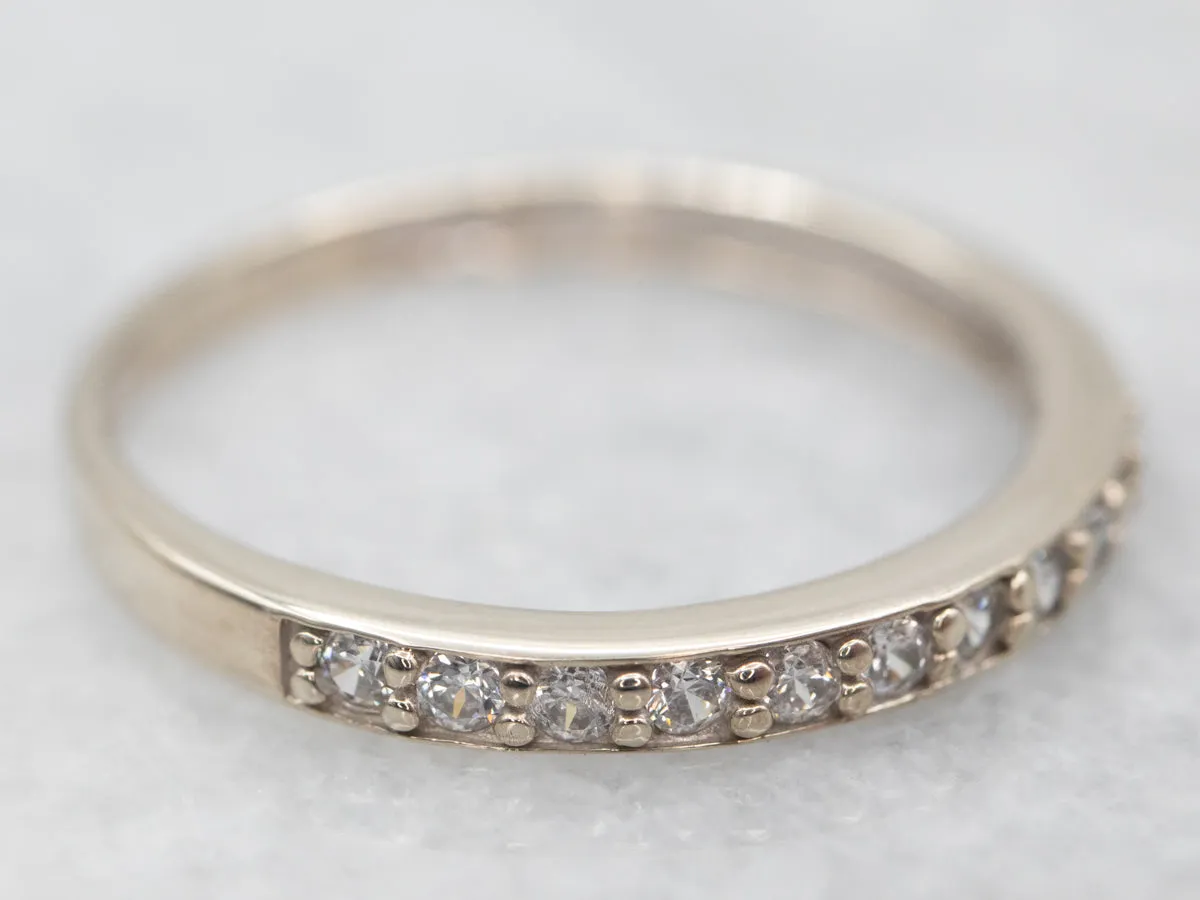 18-Karat White Gold Diamond Band