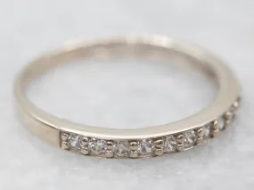 18-Karat White Gold Diamond Band