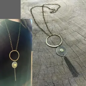 9mm Mixed Metal Plus Bullet Necklace
