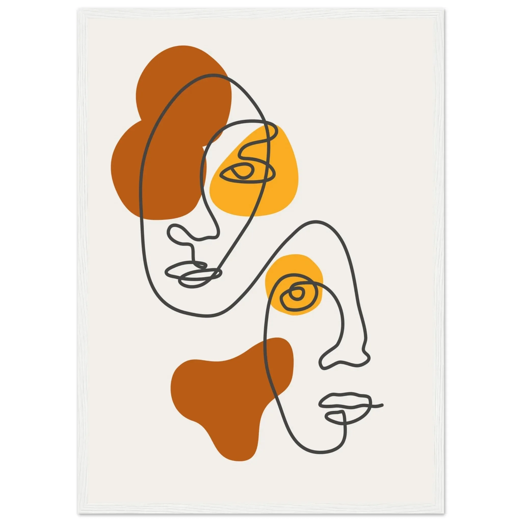 Abstract Faces Minimalist Wall Art
