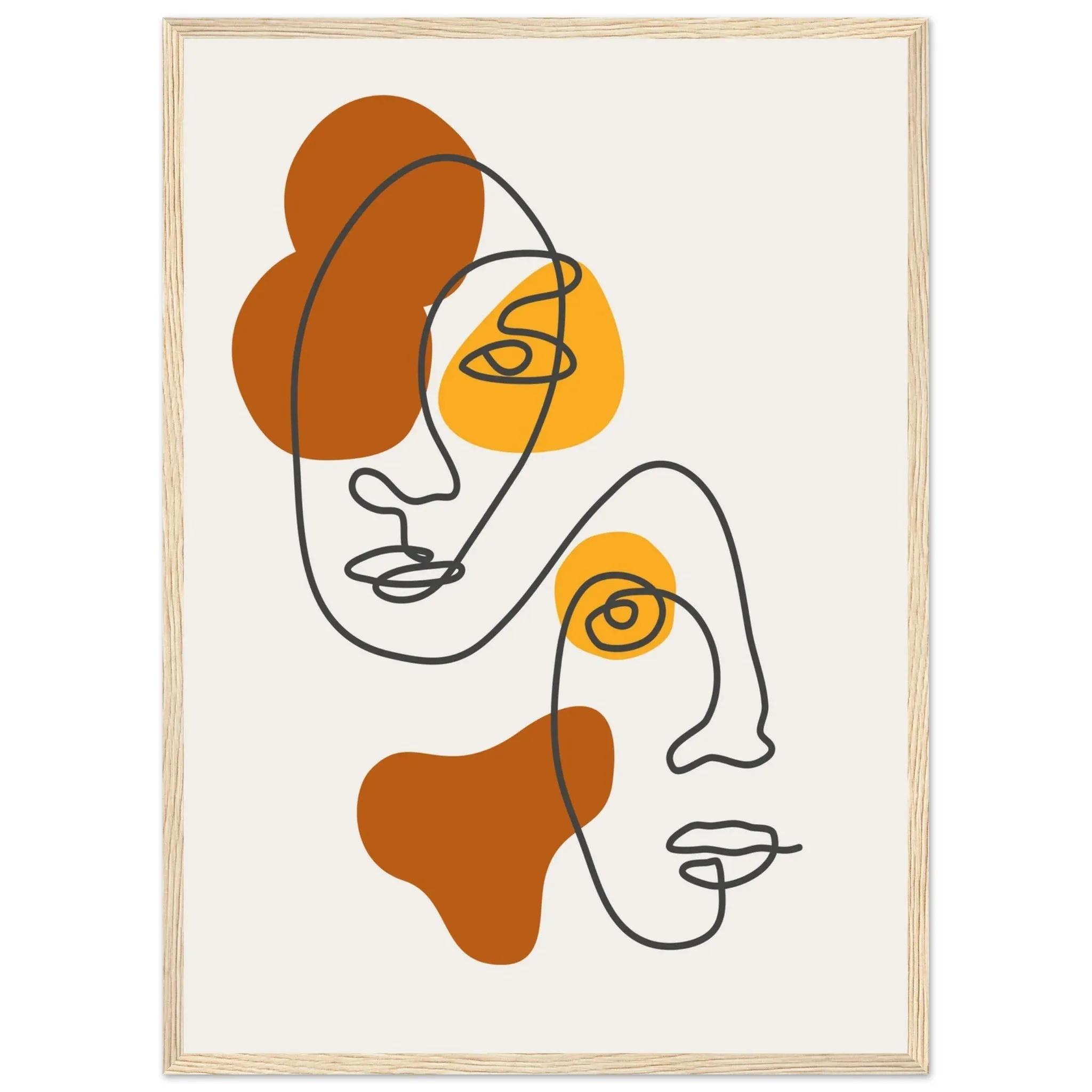 Abstract Faces Minimalist Wall Art