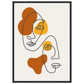 Abstract Faces Minimalist Wall Art