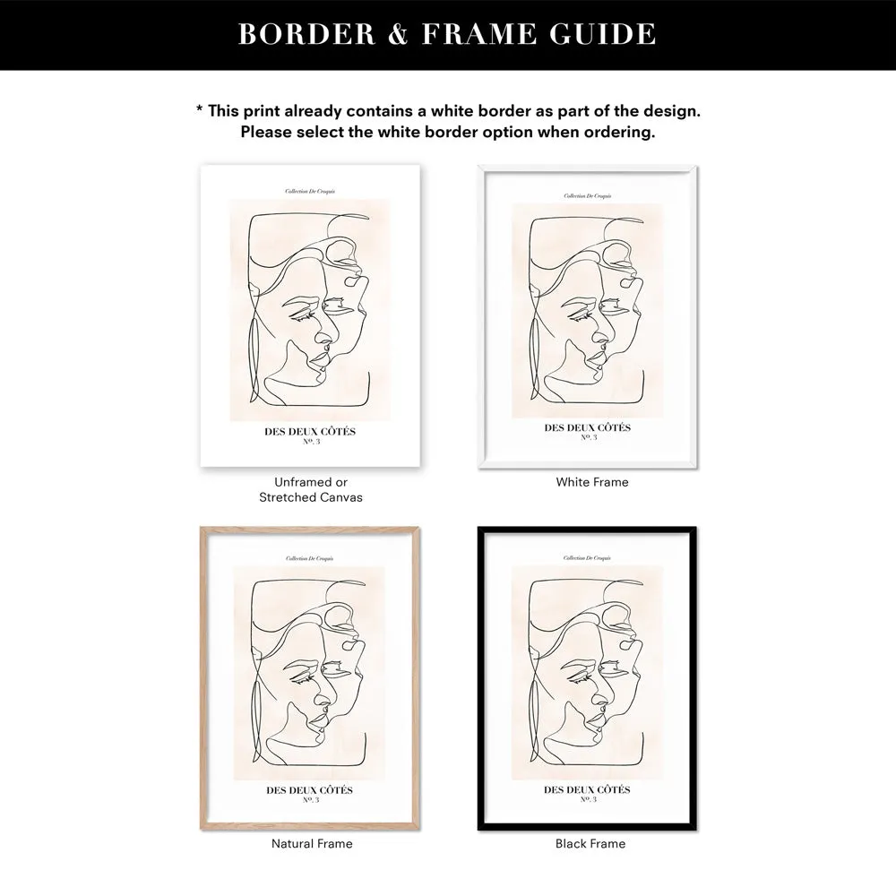 Abstract Line Art Figures III | On both sides - Art Print
