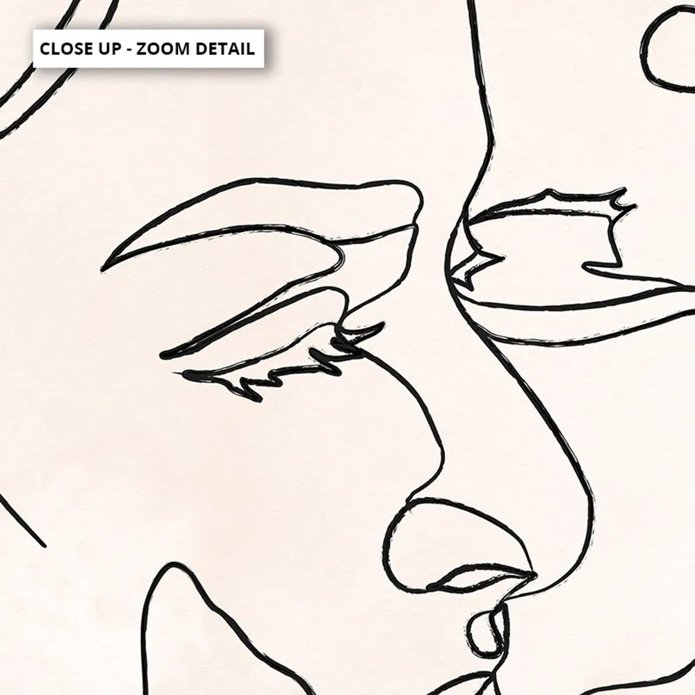 Abstract Line Art Figures III | On both sides - Art Print