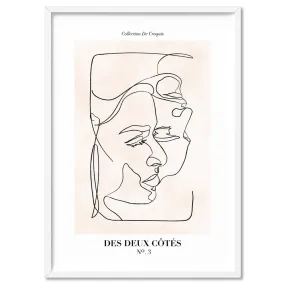 Abstract Line Art Figures III | On both sides - Art Print