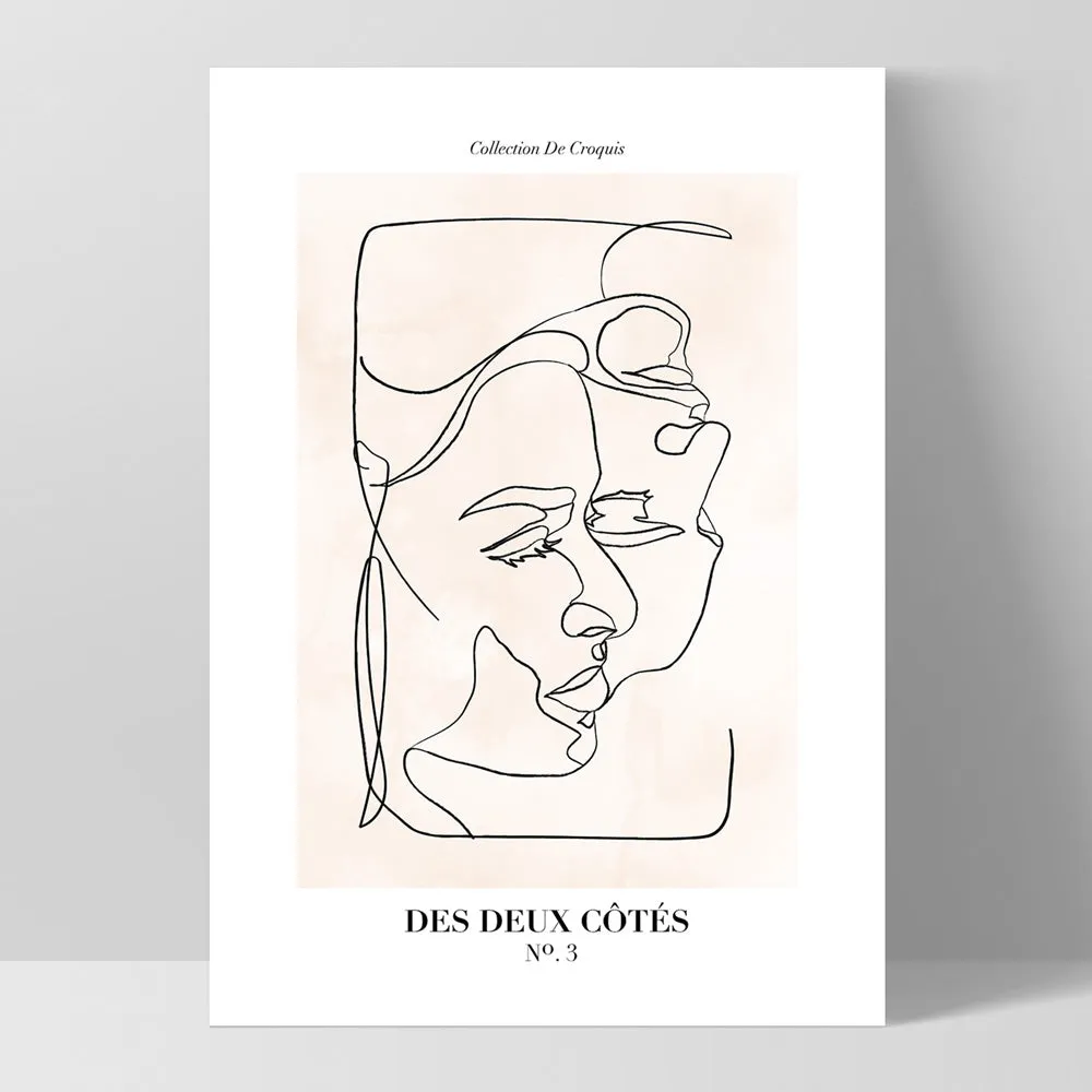 Abstract Line Art Figures III | On both sides - Art Print