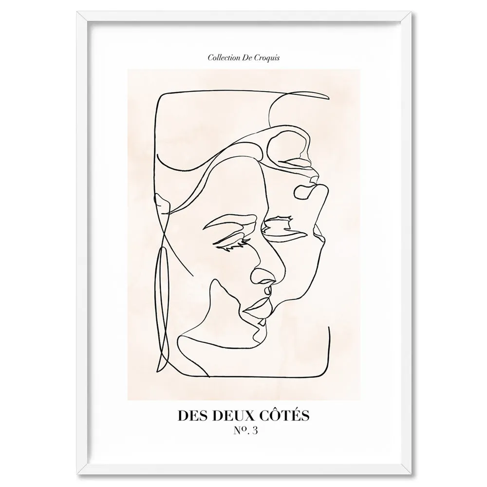 Abstract Line Art Figures III | On both sides - Art Print