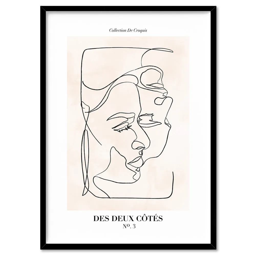 Abstract Line Art Figures III | On both sides - Art Print