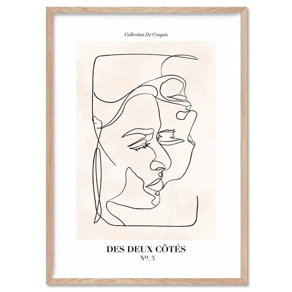 Abstract Line Art Figures III | On both sides - Art Print