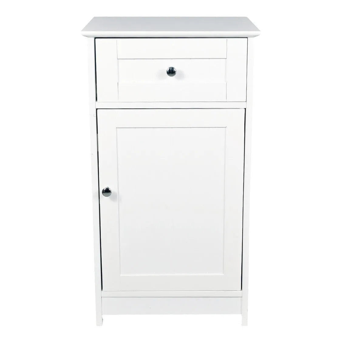 Alaska White Wooden 1 Door Storage Cabinet