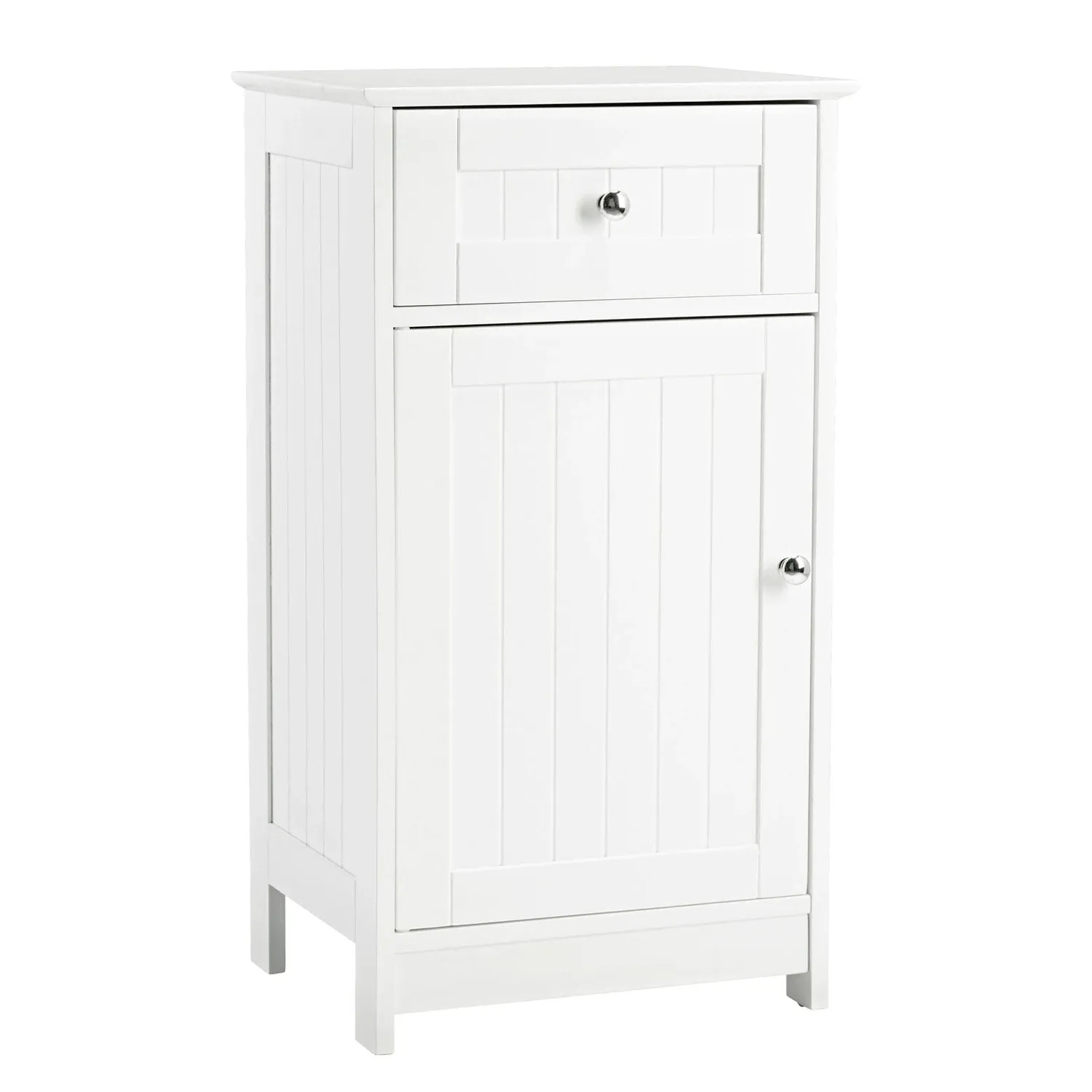 Alaska White Wooden 1 Door Storage Cabinet