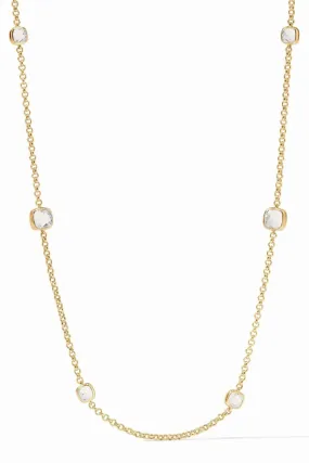 Aquitaine Station Necklace - Clear Crystal