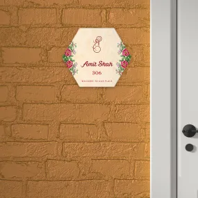 Arty Ganpati God Home Name Plate