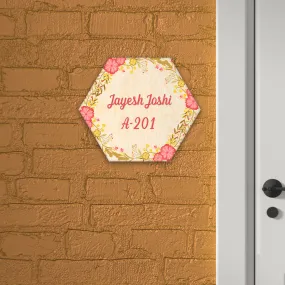 Attractive Floral Home Name Plate