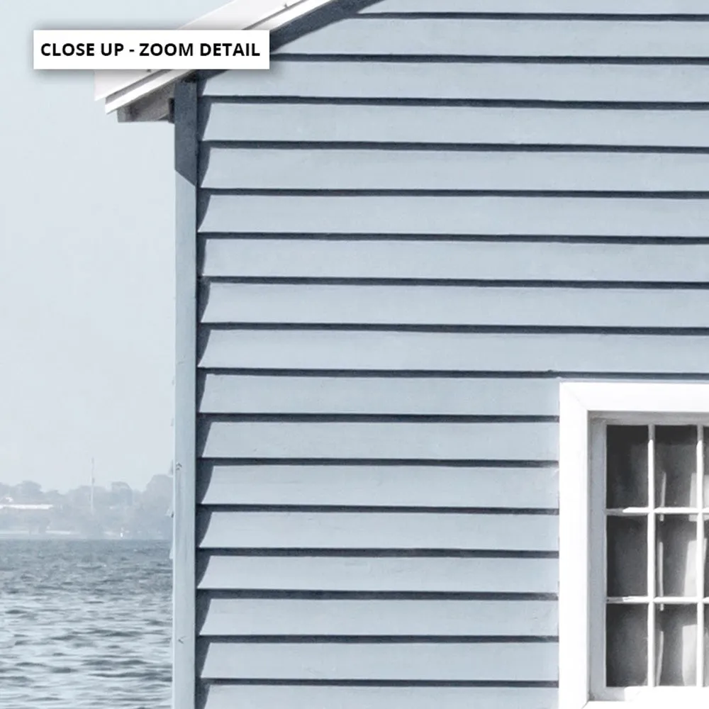 Blue Boat House - Art Print