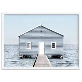 Blue Boat House - Art Print
