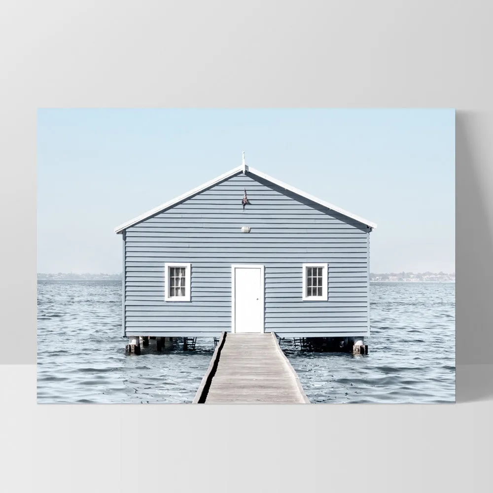 Blue Boat House - Art Print