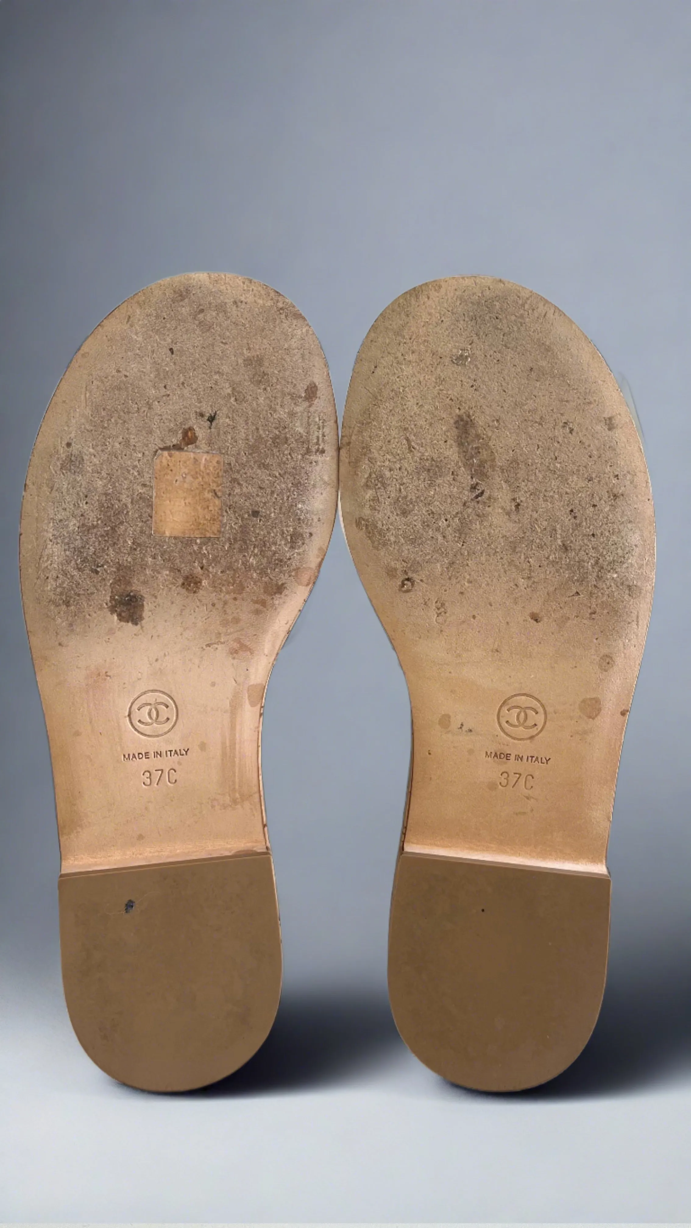 Chanel Tweed Cork CC Mule Sandal