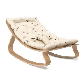 Charlie Crane LEVO Baby Rocker - Beech Rose Frame with April Goose Fabric