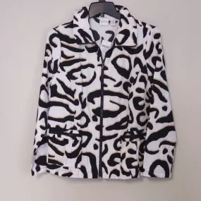 Chico's Zenergy Neema Animal Foil Print Jacket Black Multi