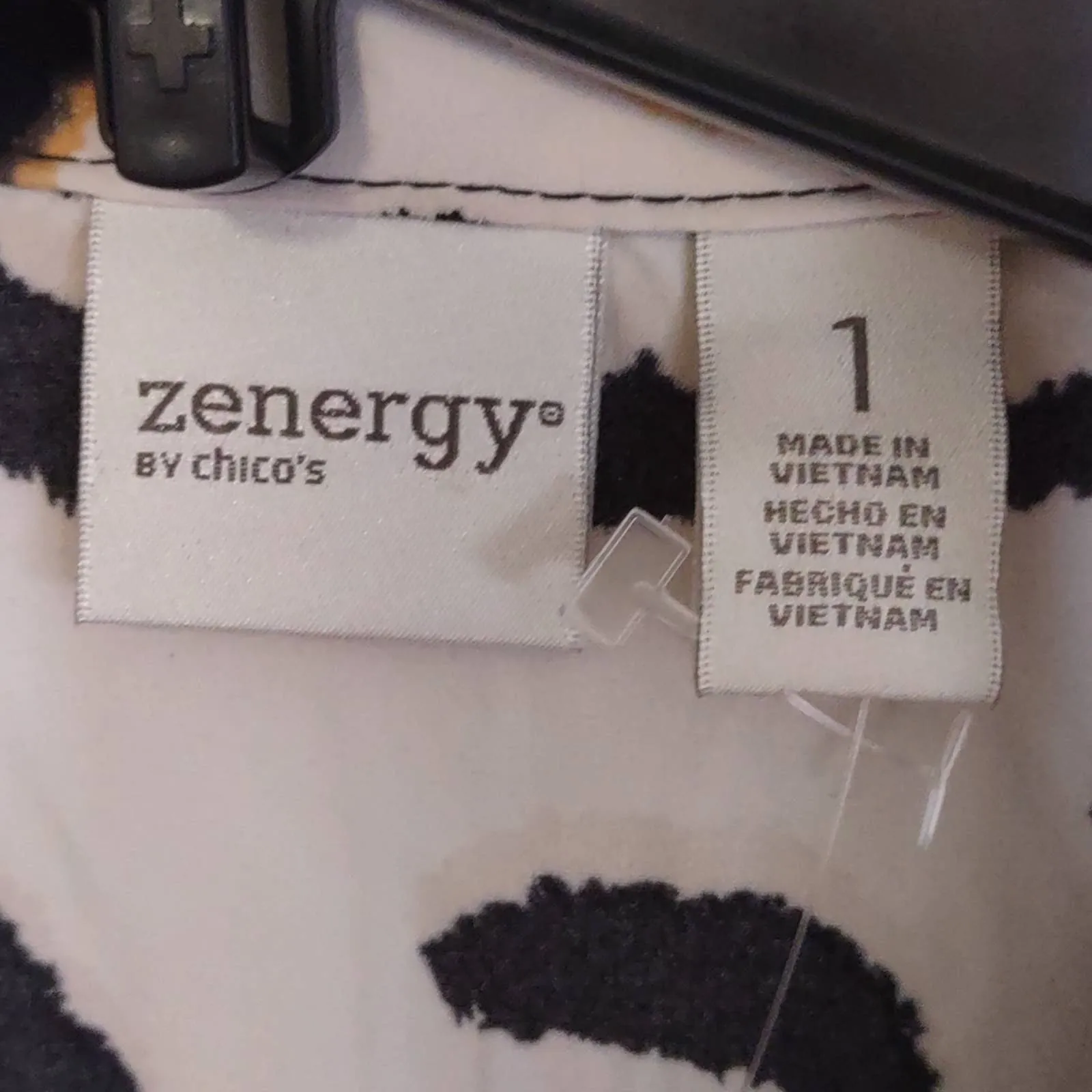 Chico's Zenergy Neema Animal Foil Print Jacket Black Multi