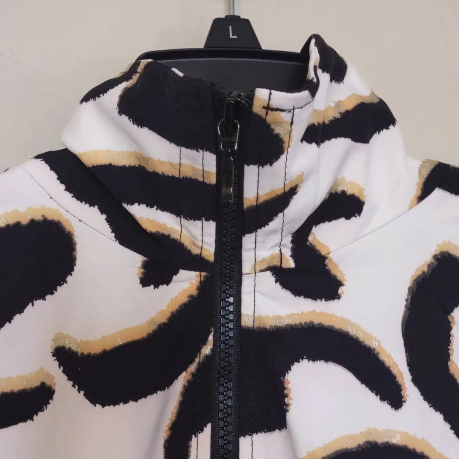 Chico's Zenergy Neema Animal Foil Print Jacket Black Multi