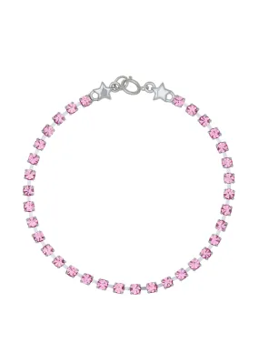 Crystal Bracelet in Silver - Rosa