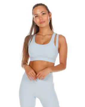 Dual Strap Bra - Light Blue