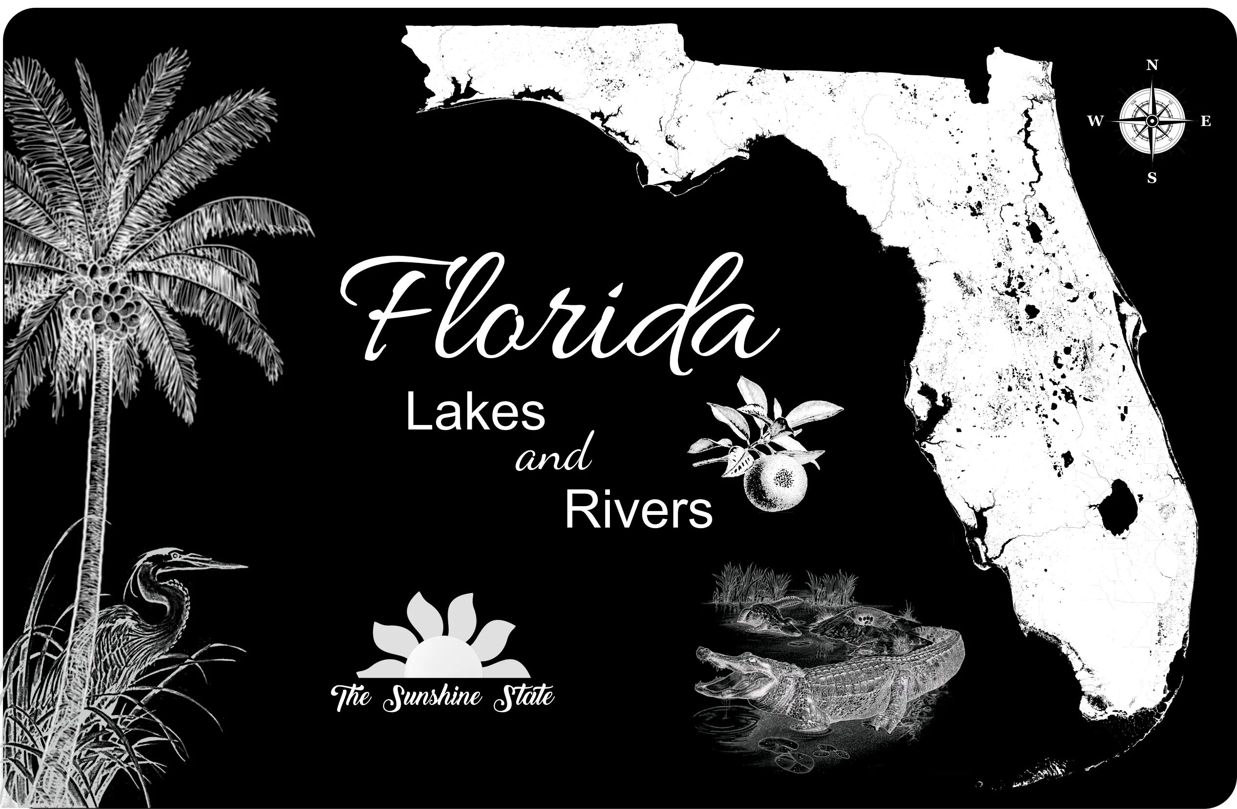 Florida - laser cut wood map