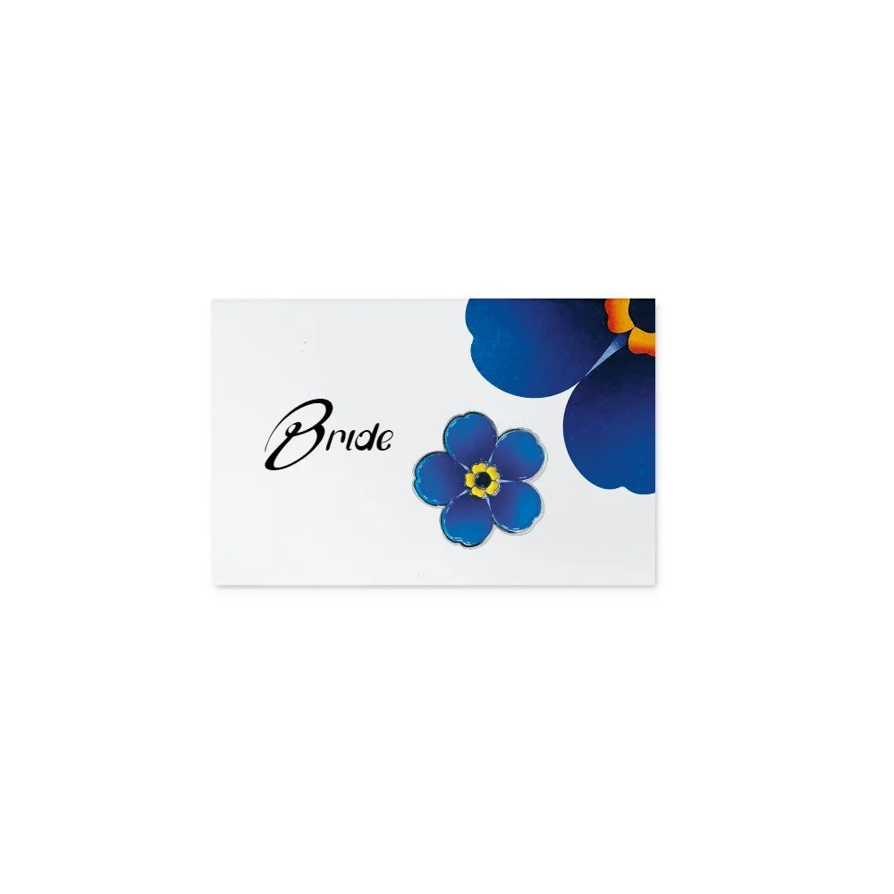 Forget-me-not flower wedding table cards x 10