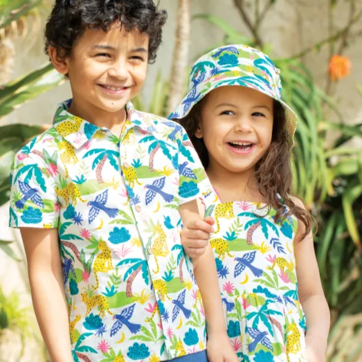 Frugi Harvey Hawaiian Shirt - Jaguar Jungle
