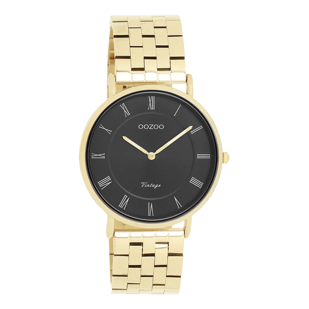 Gold coloured OOZOO watch with gold coloured stainless steel bracelet - C20371