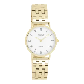 Gold coloured OOZOO watch with gold coloured stainless steel bracelet - C20376