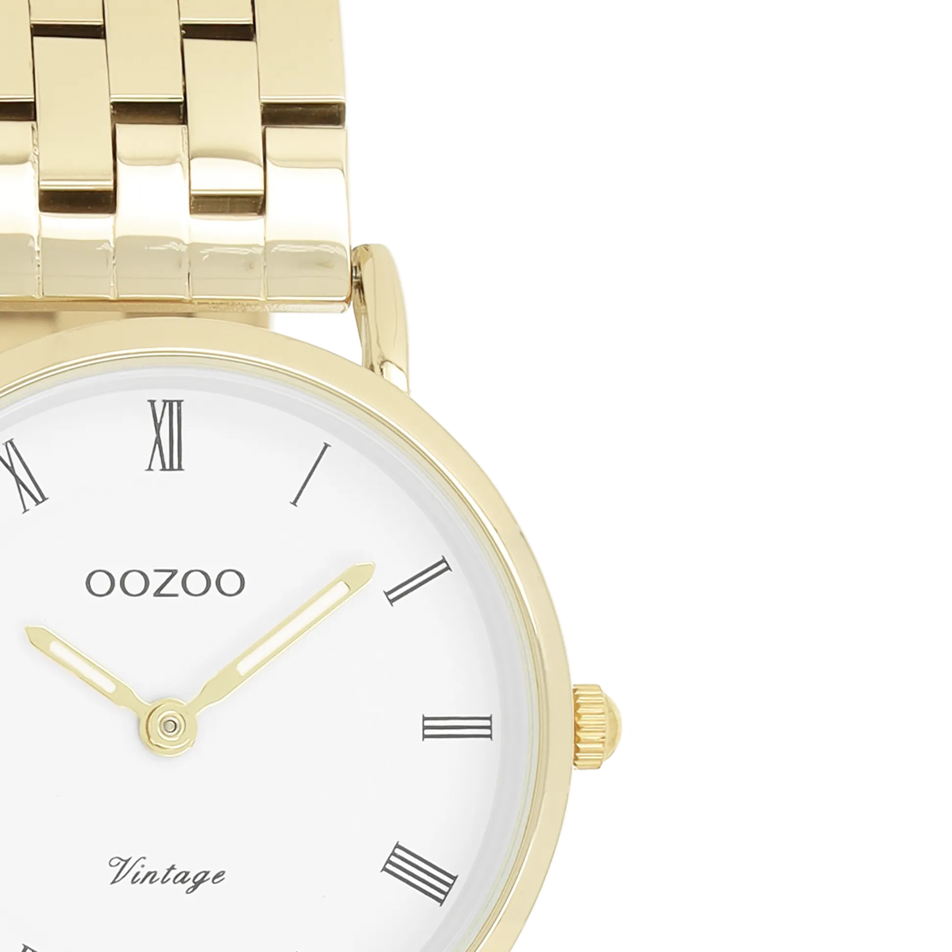 Gold coloured OOZOO watch with gold coloured stainless steel bracelet - C20376