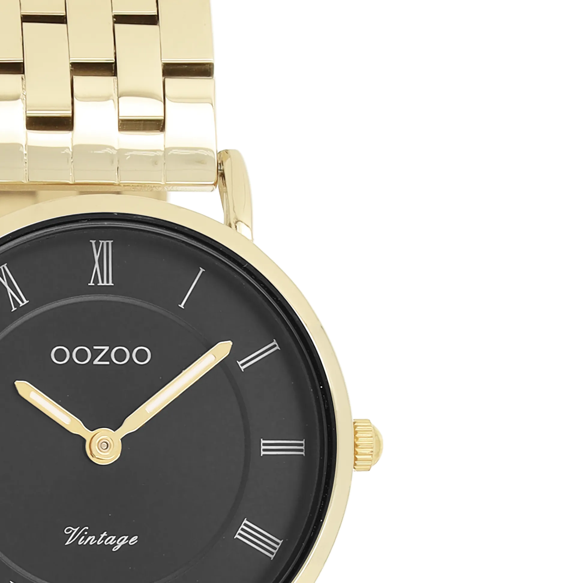 Gold coloured OOZOO watch with gold coloured stainless steel bracelet - C20378