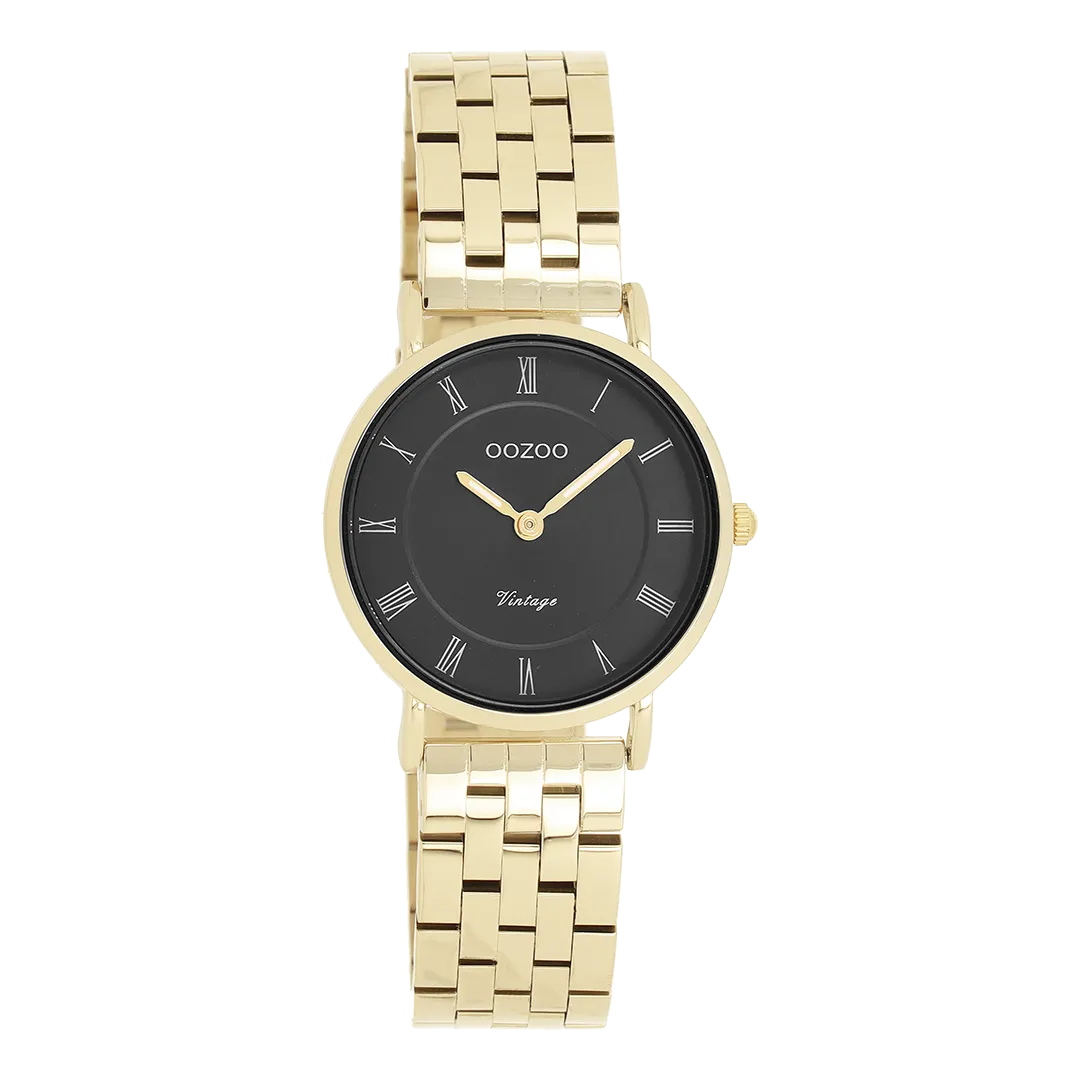 Gold coloured OOZOO watch with gold coloured stainless steel bracelet - C20378