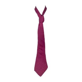 HERMES Dark Pink with Ovals and Line Print Men's Tie 62 in.