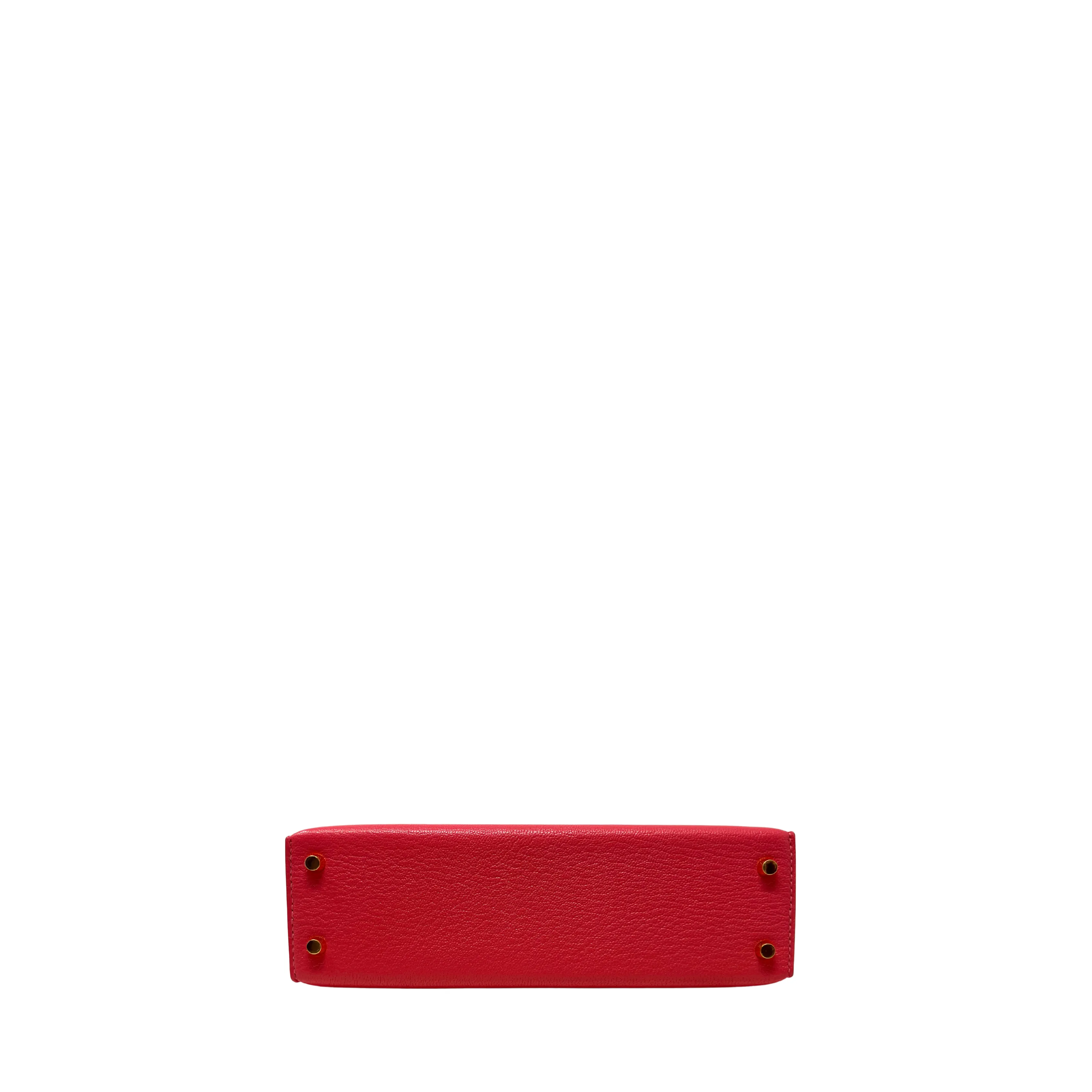 Hermes Rose Lipstick Chevre Mini Kelly 20