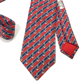 Hermes Silk Necktie 7027 TA Anchors