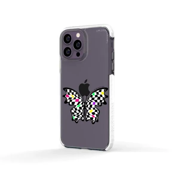 iPhone Case - Checkered Butterfly