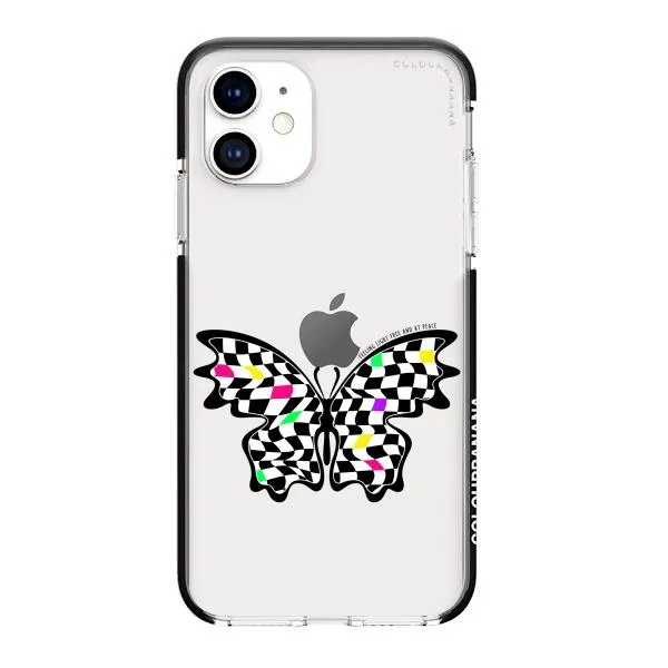 iPhone Case - Checkered Butterfly