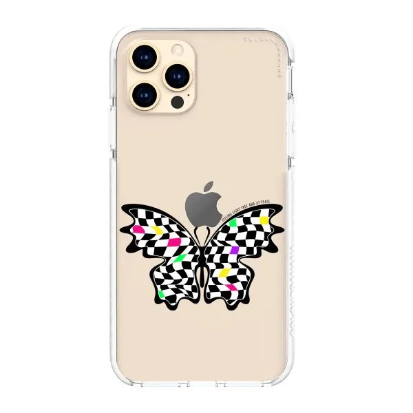 iPhone Case - Checkered Butterfly