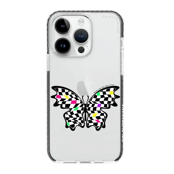 iPhone Case - Checkered Butterfly