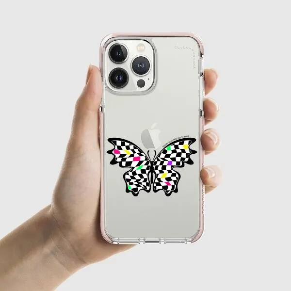 iPhone Case - Checkered Butterfly