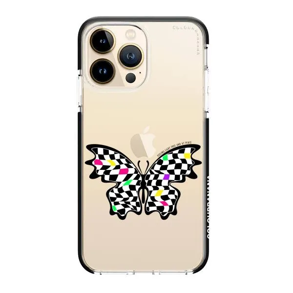 iPhone Case - Checkered Butterfly