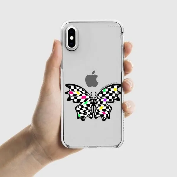 iPhone Case - Checkered Butterfly